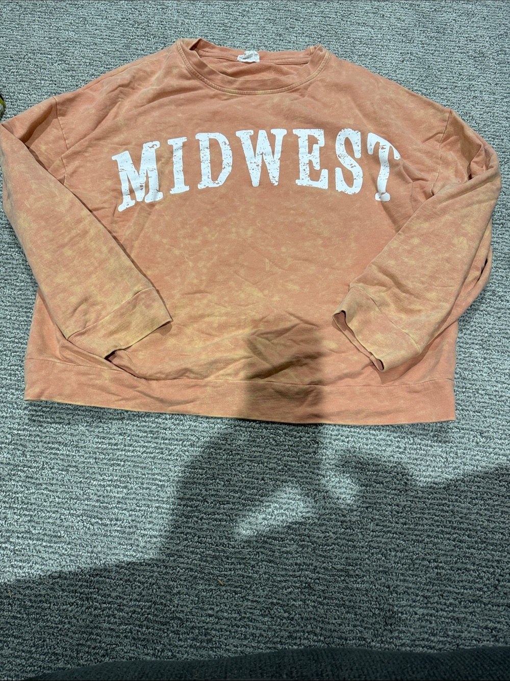 BiBi Peach-Orange Crewneck Sweatshirt